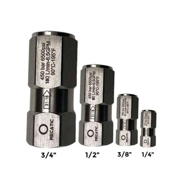Visszacsapó szelep 1/4" INOX MECATIC
