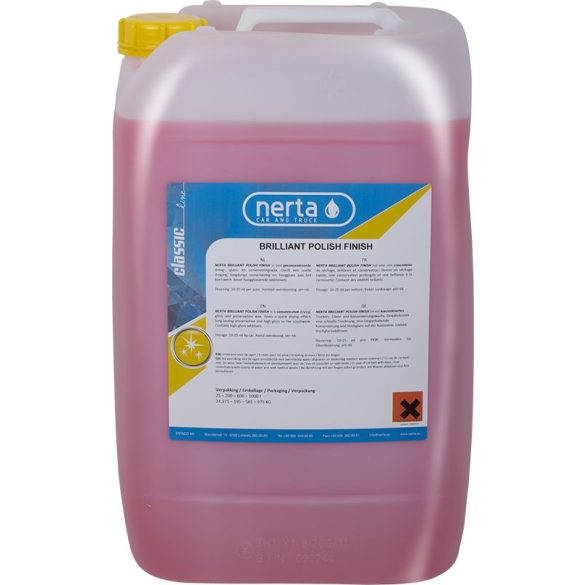 NERTA Brillant Polish Finish száradáselősegítő - vízlepergető, 20 literes kanna